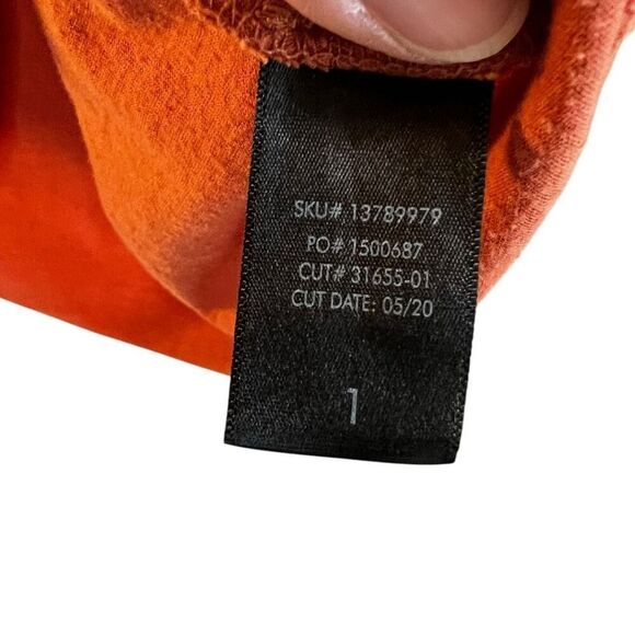 Torrid Womens 1X Let's Get Spooky Halloween Graphic T Shirt Orange Knotted Front - Picture 4 of 7